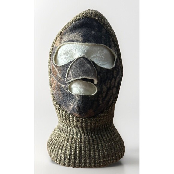 Vintage Camo Balaclava Ski Mask Hunting Face Mask Made In USA Outdoors - Picture 1 of 6